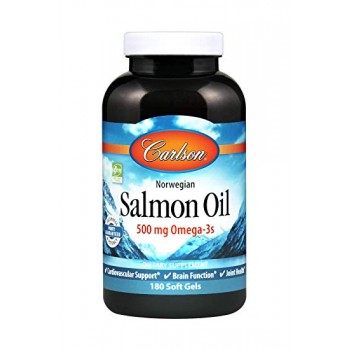 Carlson Labs Norwegian Salmon Oil Softgels, 1000 Mg, 180 Ct